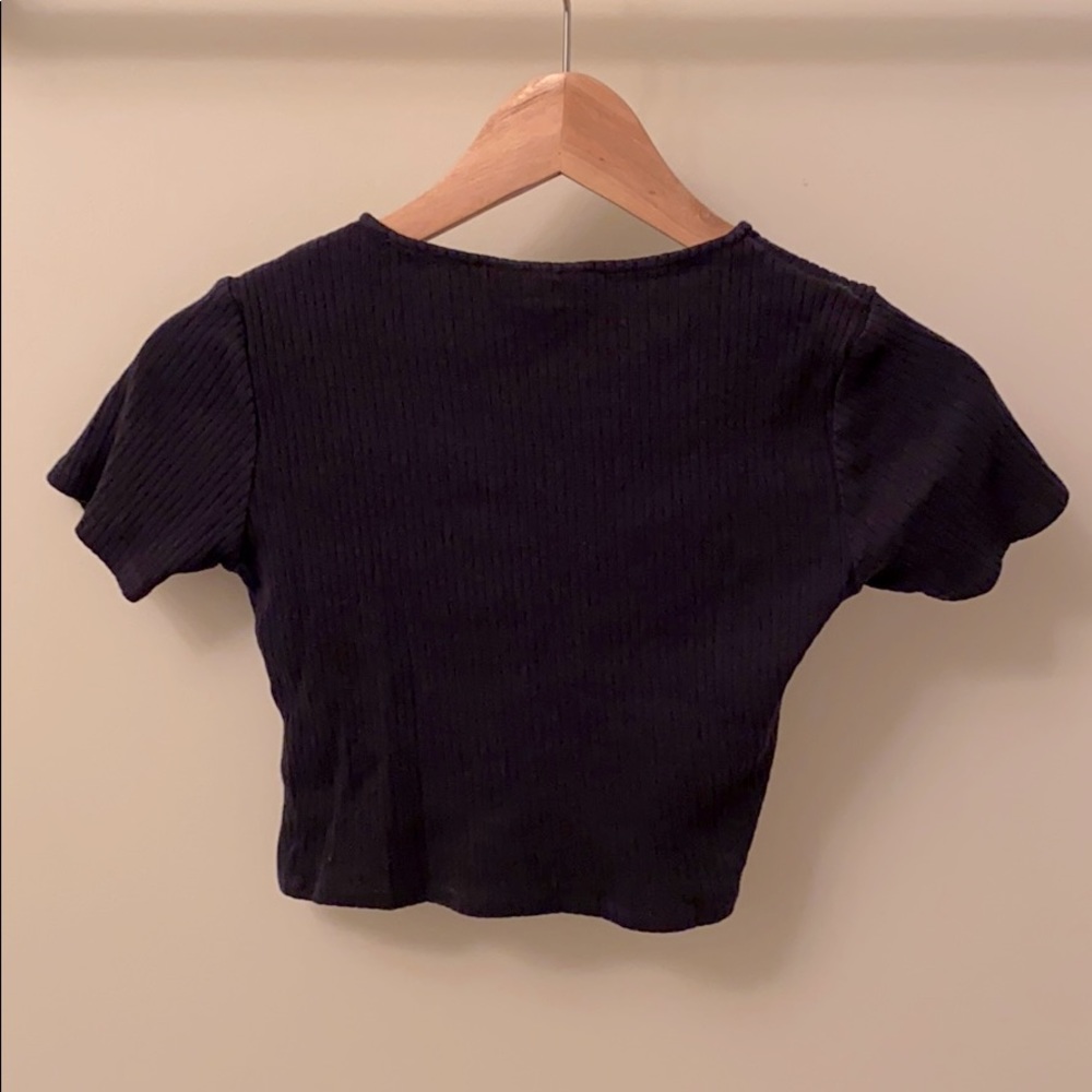 Topshop Black Cropped Top - Picture 3 of 3